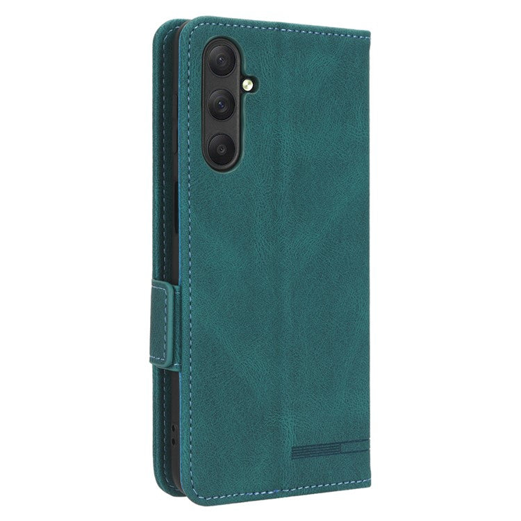 For Samsung Galaxy M54 5G / F54 5G Wallet Phone Case Hardware Decor PU Leather Cover with Stand - Blue