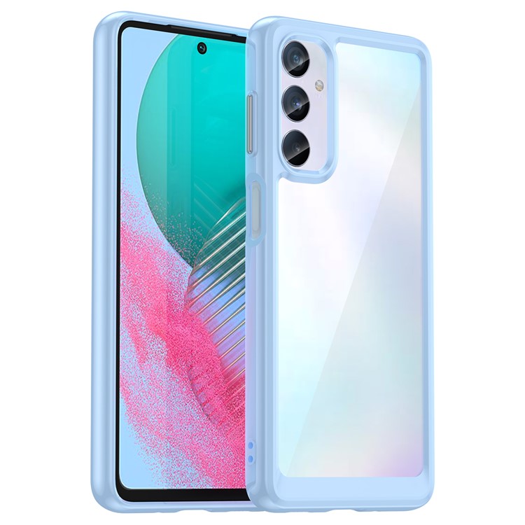 For Samsung Galaxy M54 5G / F54 5G TPU+Acrylic Back Phone Cover Clear Protective Case - Blue