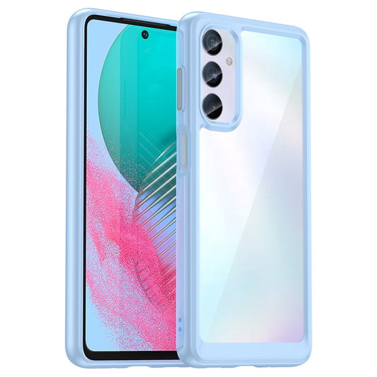 For Samsung Galaxy M54 5G / F54 5G TPU+Acrylic Back Phone Cover Clear Protective Case - Blue
