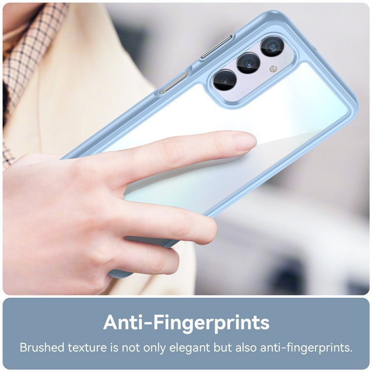 For Samsung Galaxy M54 5G / F54 5G TPU+Acrylic Back Phone Cover Clear Protective Case - Blue