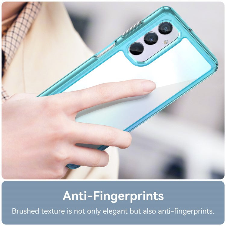For Samsung Galaxy M54 5G / F54 5G TPU+Acrylic Back Phone Cover Clear Protective Case - Transparent Blue