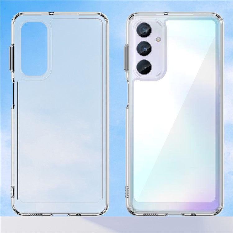 For Samsung Galaxy M54 5G / F54 5G TPU+Acrylic Back Phone Cover Clear Protective Case - Transparent