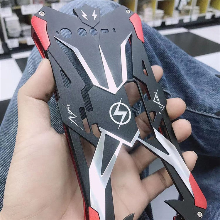 For Asus ROG Phone 6 Pro 5G Aluminum Alloy Phone Case Heavy Duty Anti-Scratch Cover - Black / Red