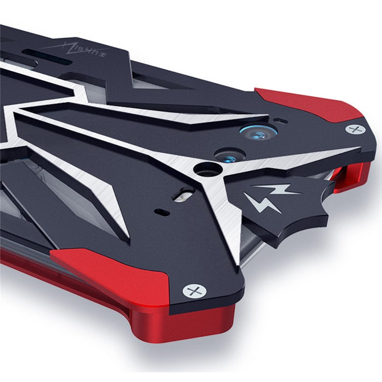 For Asus ROG Phone 6 5G Aluminum Alloy Phone Case Dual-color Shockproof Protective Cover - Black / Red