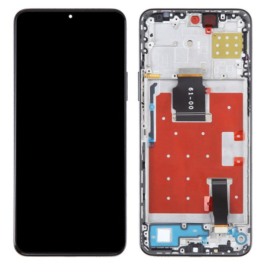 For Honor X8a 4G OEM Grade S LCD Screen and Digitizer Assembly + Frame Replacement Part (without Logo) - Black