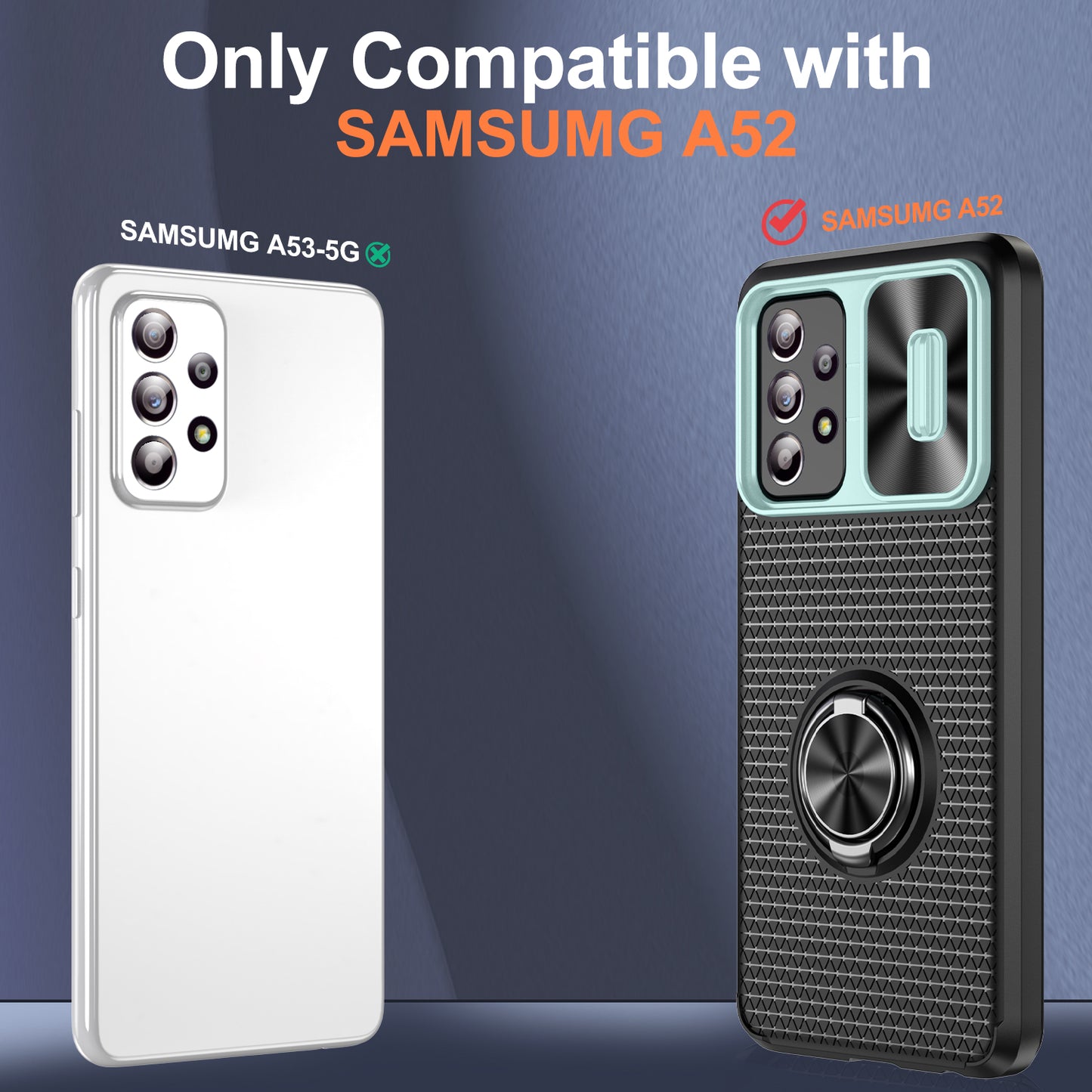 Phone Case for Samsung Galaxy S20 FE 4G / FE 5G / S20 Lite / S20 FE 2022 , Slide Lens Protection PC+TPU Kickstand Cover - Grey Green+Black