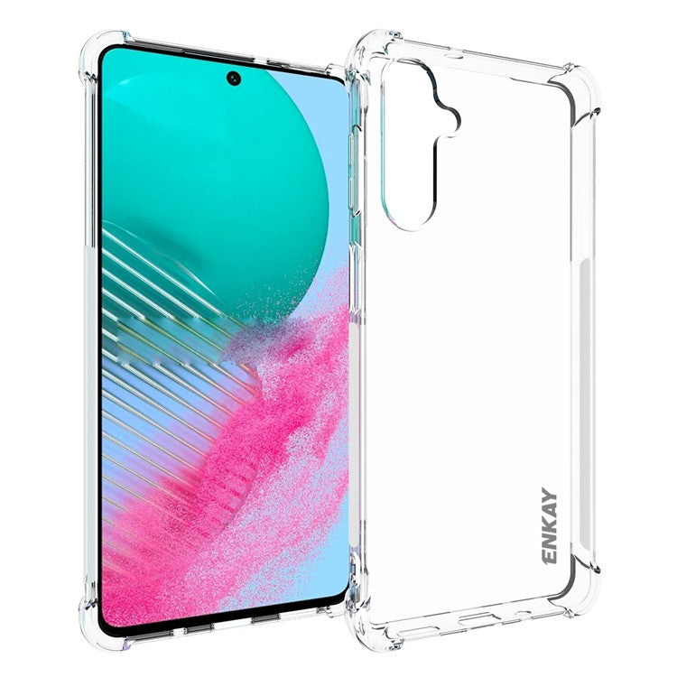 ENKAY HAT PRINCE For Samsung Galaxy M54 5G / F54 5G Soft TPU Cover Clear Phone Case with High Aluminium-silicon Glass Film