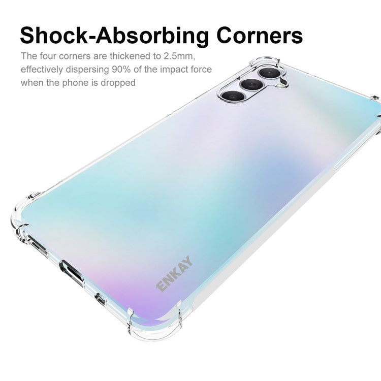 ENKAY HAT PRINCE For Samsung Galaxy M54 5G / F54 5G Soft TPU Cover Clear Phone Case with High Aluminium-silicon Glass Film