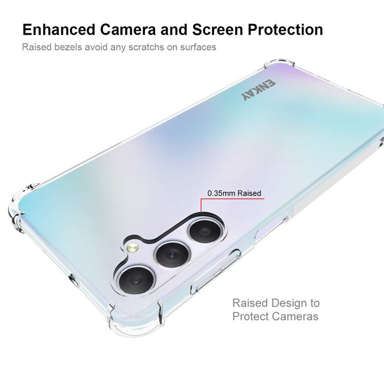 ENKAY HAT PRINCE For Samsung Galaxy M54 5G / F54 5G Soft TPU Cover Clear Phone Case with High Aluminium-silicon Glass Film
