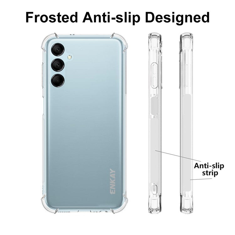 ENKAY HAT PRINCE For Samsung Galaxy M14 5G TPU Phone Case Clear Phone Cover with High Aluminium-silicon Glass Film