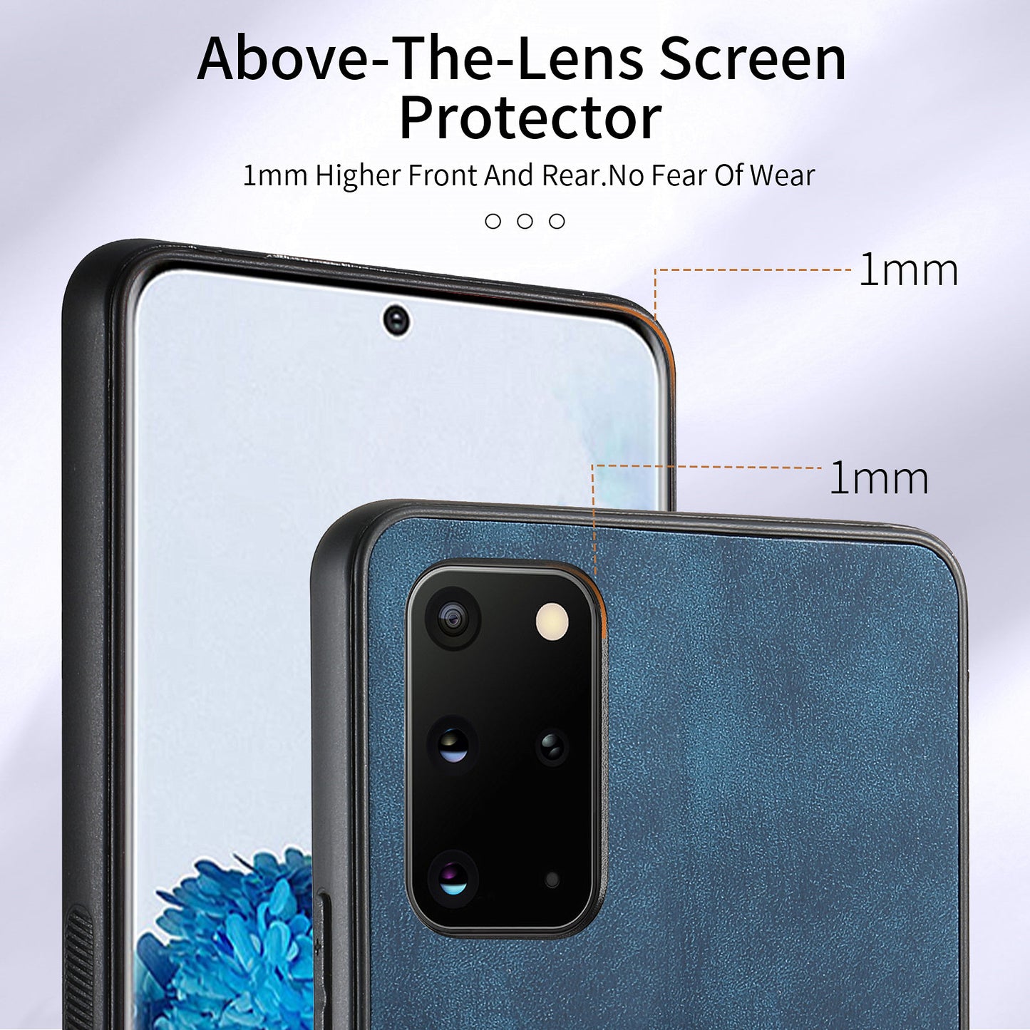 Phone Case for Samsung Galaxy S20 Plus 4G / 5G , Kickstand Ring Holder PU Leather+PC+TPU Cover with Card Slot - Dark Blue