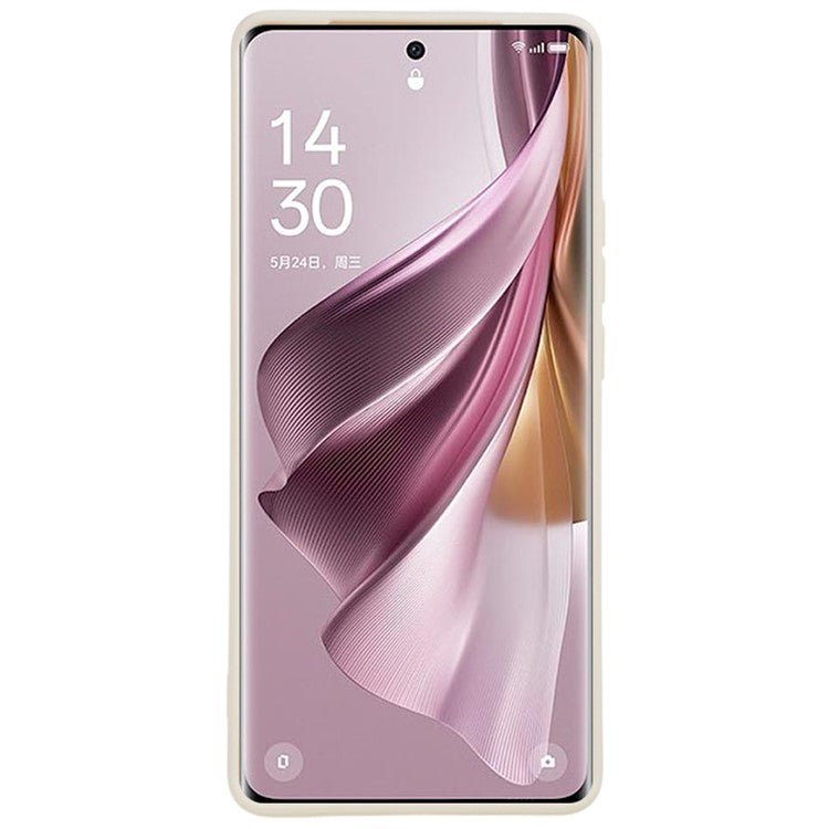 Soft TPU Phone Case for Oppo Reno10 Pro+ 5G , Precise Cutout Straight Edge Phone Cover - White