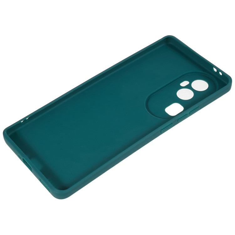 Soft TPU Phone Case for Oppo Reno10 Pro+ 5G , Precise Cutout Straight Edge Phone Cover - Army Green