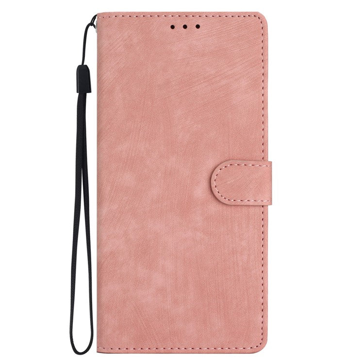PU Leather Phone Case for Oppo Find X6 , Shockproof Skin-touch Wallet Stand Cover - Rose Gold