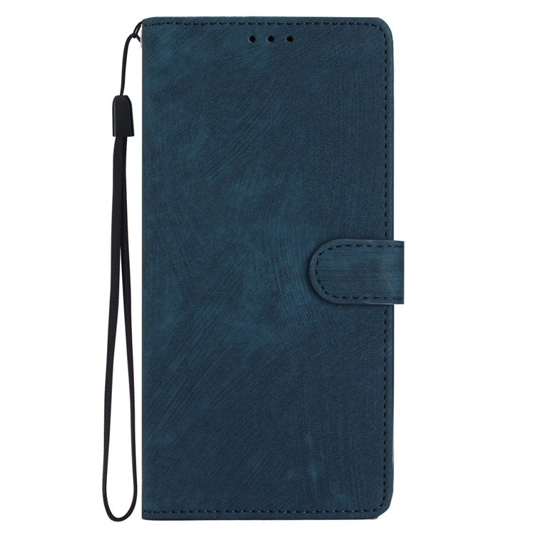 PU Leather Phone Case for Oppo Find X6 , Shockproof Skin-touch Wallet Stand Cover - Blue
