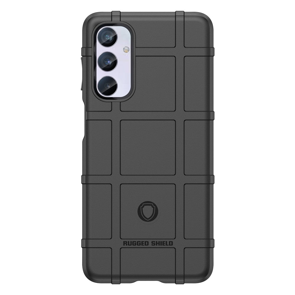 For Samsung Galaxy M54 5G / F54 5G Soft TPU Phone Case Square Grid Texture Phone Cover - Black