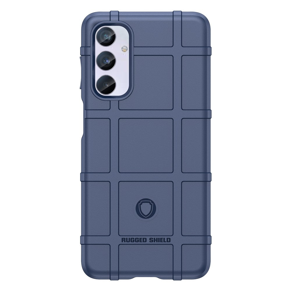 For Samsung Galaxy M54 5G / F54 5G Soft TPU Phone Case Square Grid Texture Phone Cover - Blue