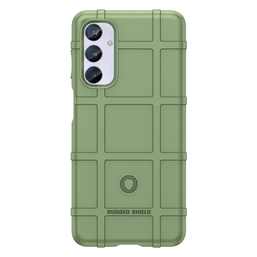 For Samsung Galaxy M54 5G / F54 5G Soft TPU Phone Case Square Grid Texture Phone Cover - Green