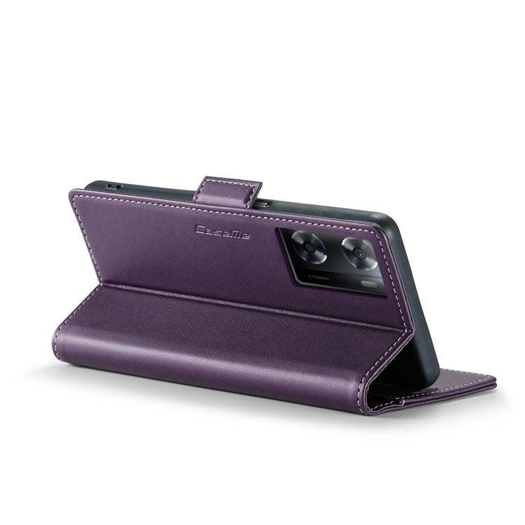 CASEME 023 Series for Oppo A57 4G / A57s 4G / A57e 4G / A77 4G / A77s 4G / OnePlus Nord N20 SE 4G RFID Blocking  Leather Case - Purple