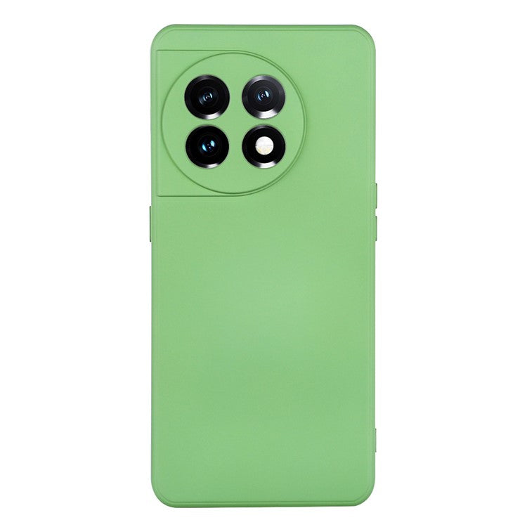 ENKAY HAT PRINCE for OnePlus 11 5G Precise Cutout Liquid Silicone Phone Case Straight Edge Cell Phone Cover - Light Green