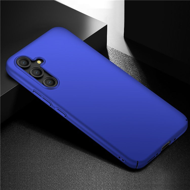 For Samsung Galaxy A54 5G Solid Color Drop-proof Cover Hard PC Cell Phone Case - Blue