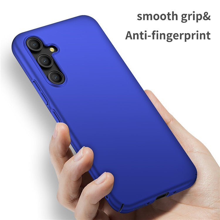 For Samsung Galaxy A54 5G Solid Color Drop-proof Cover Hard PC Cell Phone Case - Blue