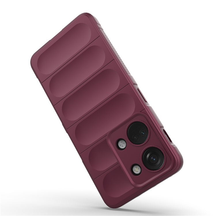 For OnePlus Nord 3 5G / Ace 2V Soft TPU Drop-proof Phone Case Rugged Back Protective Cover - Wine Red