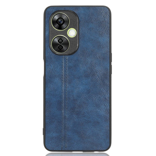 For OnePlus Nord N30 5G / CE3 5G / CE 3 Lite 5G Phone Case Leather Coated TPU+PC Cowhide Texture Back Cover - Blue