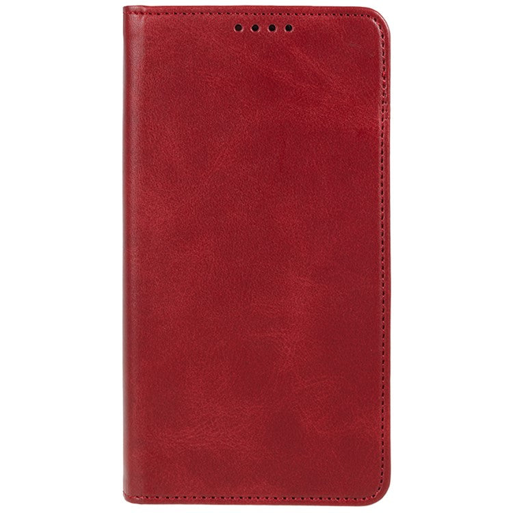 For OnePlus Nord 3 5G / Ace 2V Business Style Wallet Phone Cover Calf Texture Anti-drop PU Leather Shell Case - Red