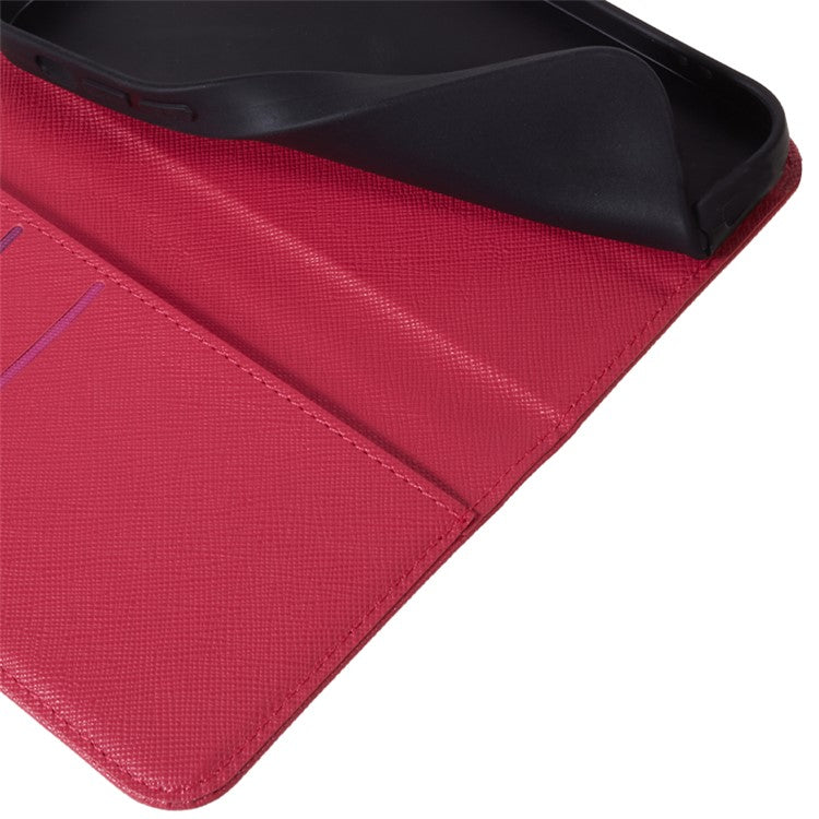 For OnePlus Ace 2V / Nord 3 5G Cross Texture Stand PU Leather Cover Anti-Scratch Phone Case Wallet - Pink