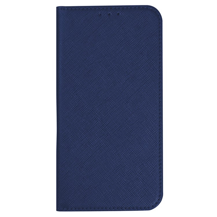 For OnePlus Ace 2V / Nord 3 5G Cross Texture Stand PU Leather Cover Anti-Scratch Phone Case Wallet - Dark Blue