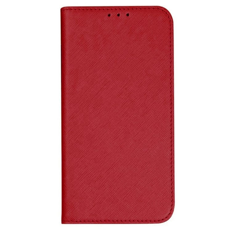 For OnePlus Ace 2V / Nord 3 5G Cross Texture Stand PU Leather Cover Anti-Scratch Phone Case Wallet - Red