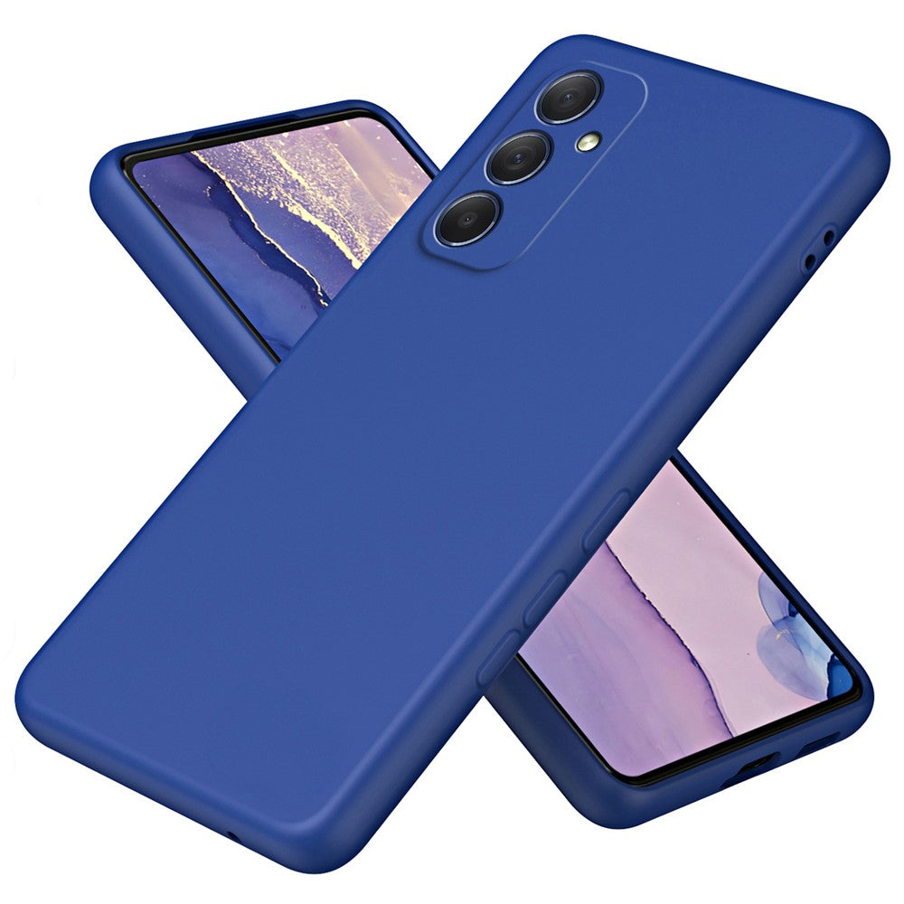 For Samsung Galaxy M54 5G / F54 5G 2.2mm Rubberized Phone Case Fiber Lining Protective TPU Phone Cover - Blue
