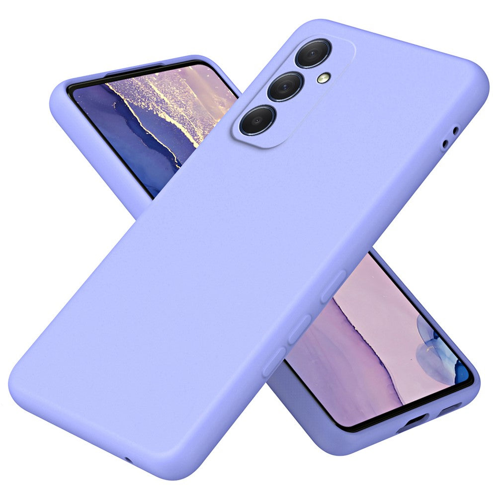For Samsung Galaxy M54 5G / F54 5G 2.2mm Rubberized Phone Case Fiber Lining Protective TPU Phone Cover - Purple