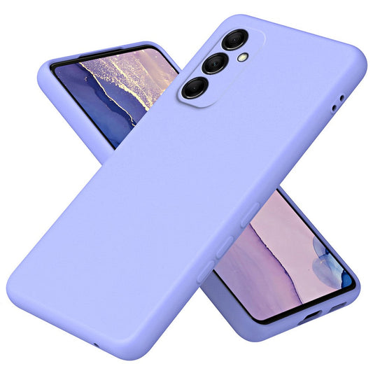 For Samsung Galaxy M14 5G Fiber Lining Soft TPU Phone Case 2.2mm Thickness Rubberized Phone Cover - Purple