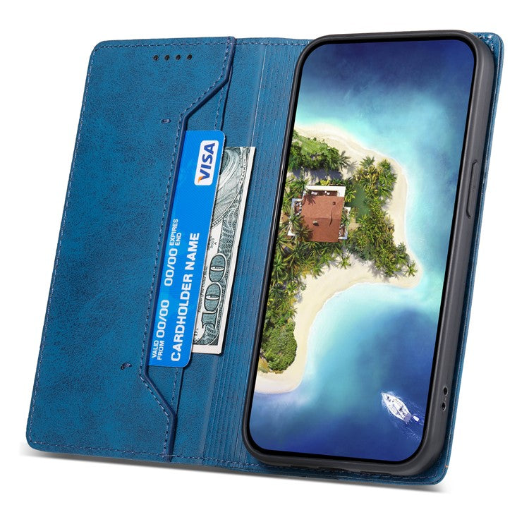 DF-05 For Samsung Galaxy A23 5G (Global Version) / A23 4G Wallet Phone Leather Case RFID Blocking Stand Phone Cover - Blue
