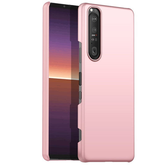 For Sony Xperia 1 III 5G Solid Color Shockproof Phone Case Hard PC Back Cover - Rose Gold