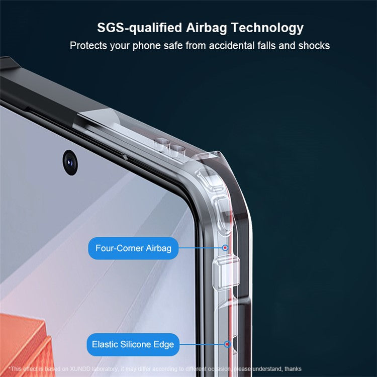 XUNDD For vivo iQOO Neo8 5G / Neo8 Pro 5G Phone Case Acrylic+TPU Protective Phone Cover - Black / Laser Texture