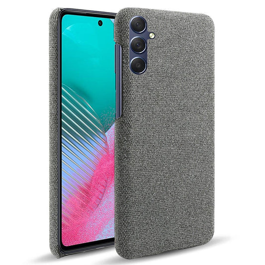 For Samsung Galaxy M54 5G / F54 5G Cloth+Hard PC Back Cover Scratch-proof Protective Phone Case - Grey