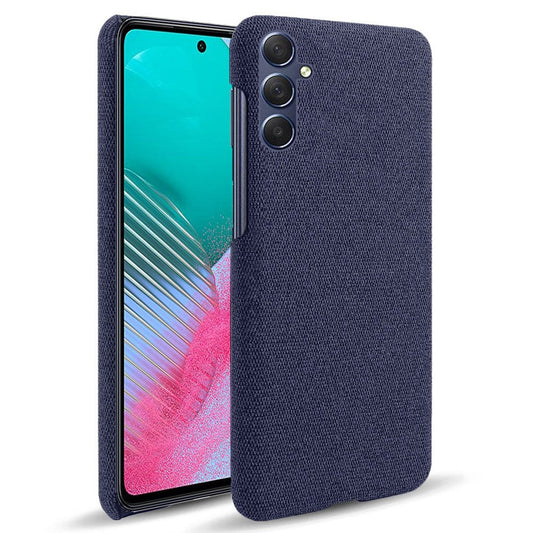 For Samsung Galaxy M54 5G / F54 5G Cloth+Hard PC Back Cover Scratch-proof Protective Phone Case - Blue