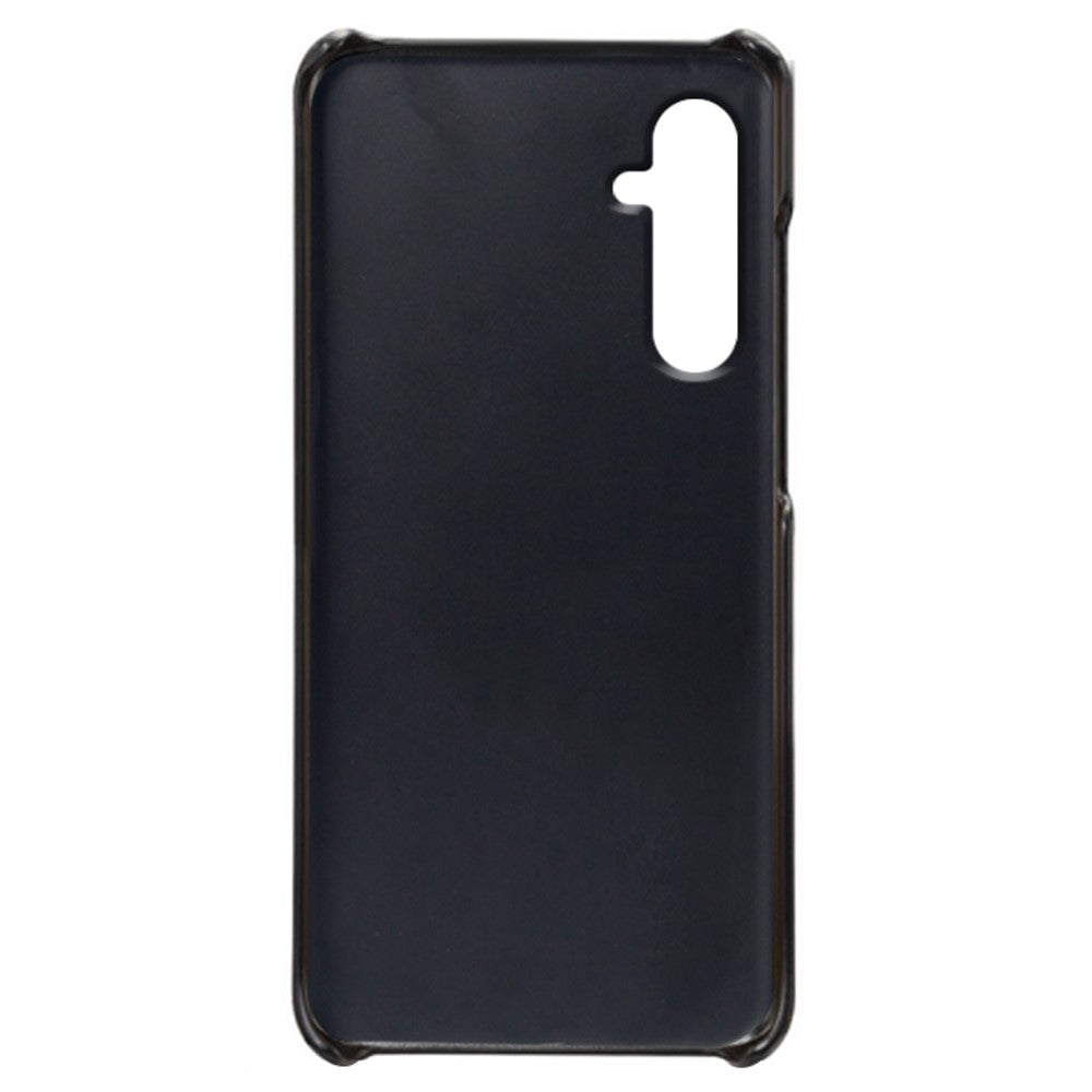 For Samsung Galaxy M54 5G / F54 5G Calf Texture Phone Case Shockproof PU Leather+PC Smartphone Cover - Black