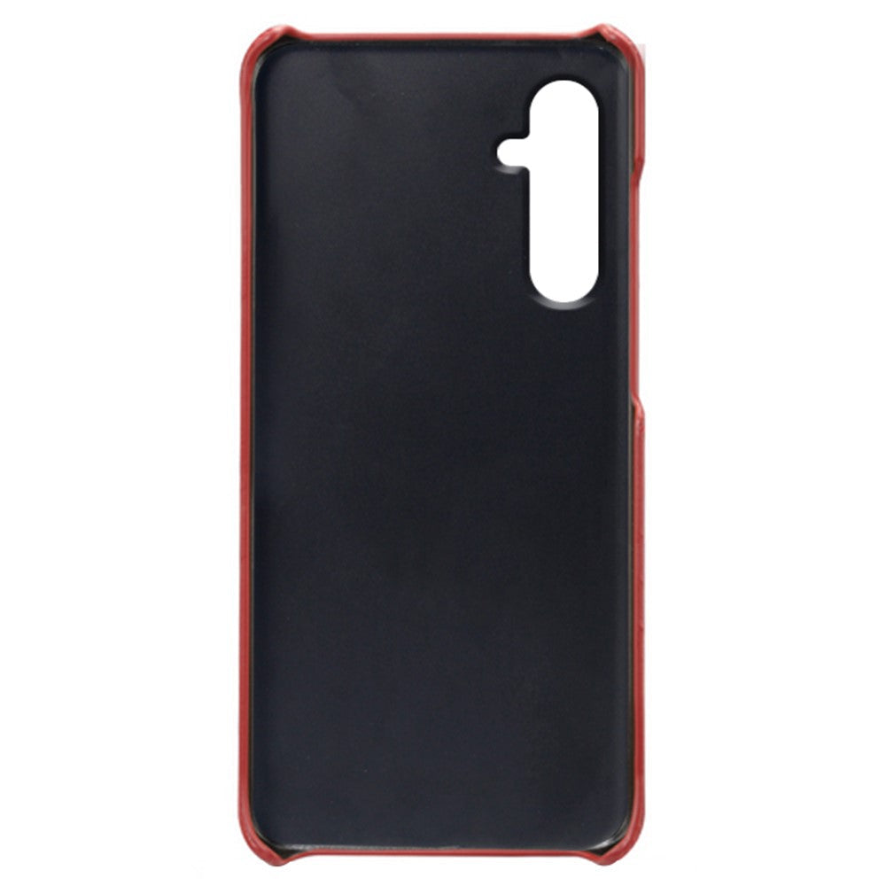 For Samsung Galaxy M54 5G / F54 5G Calf Texture Phone Case Shockproof PU Leather+PC Smartphone Cover - Red
