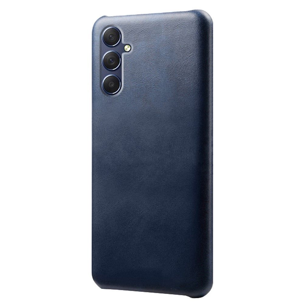For Samsung Galaxy M54 5G / F54 5G Calf Texture Phone Case Shockproof PU Leather+PC Smartphone Cover - Blue