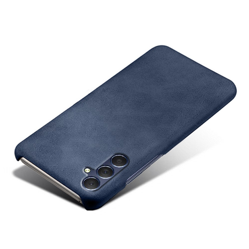 For Samsung Galaxy M54 5G / F54 5G Calf Texture Phone Case Shockproof PU Leather+PC Smartphone Cover - Blue