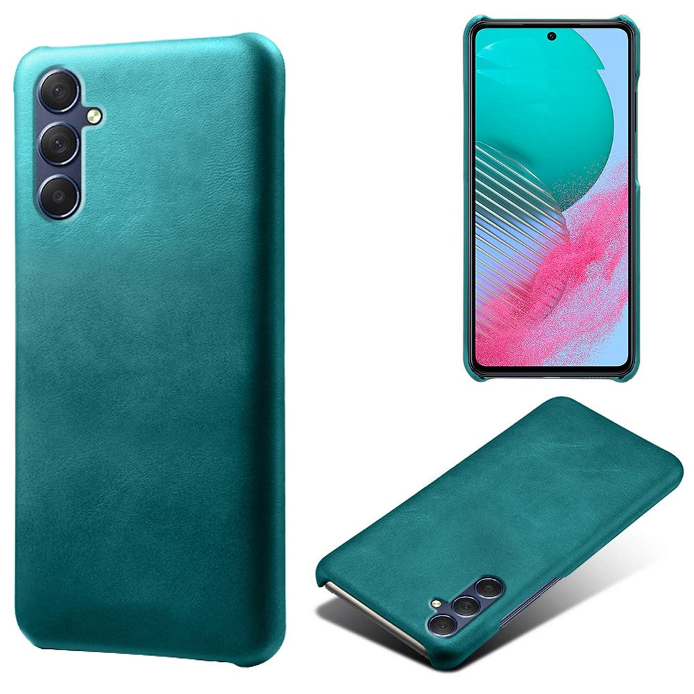 For Samsung Galaxy M54 5G / F54 5G Calf Texture Phone Case Shockproof PU Leather+PC Smartphone Cover - Green