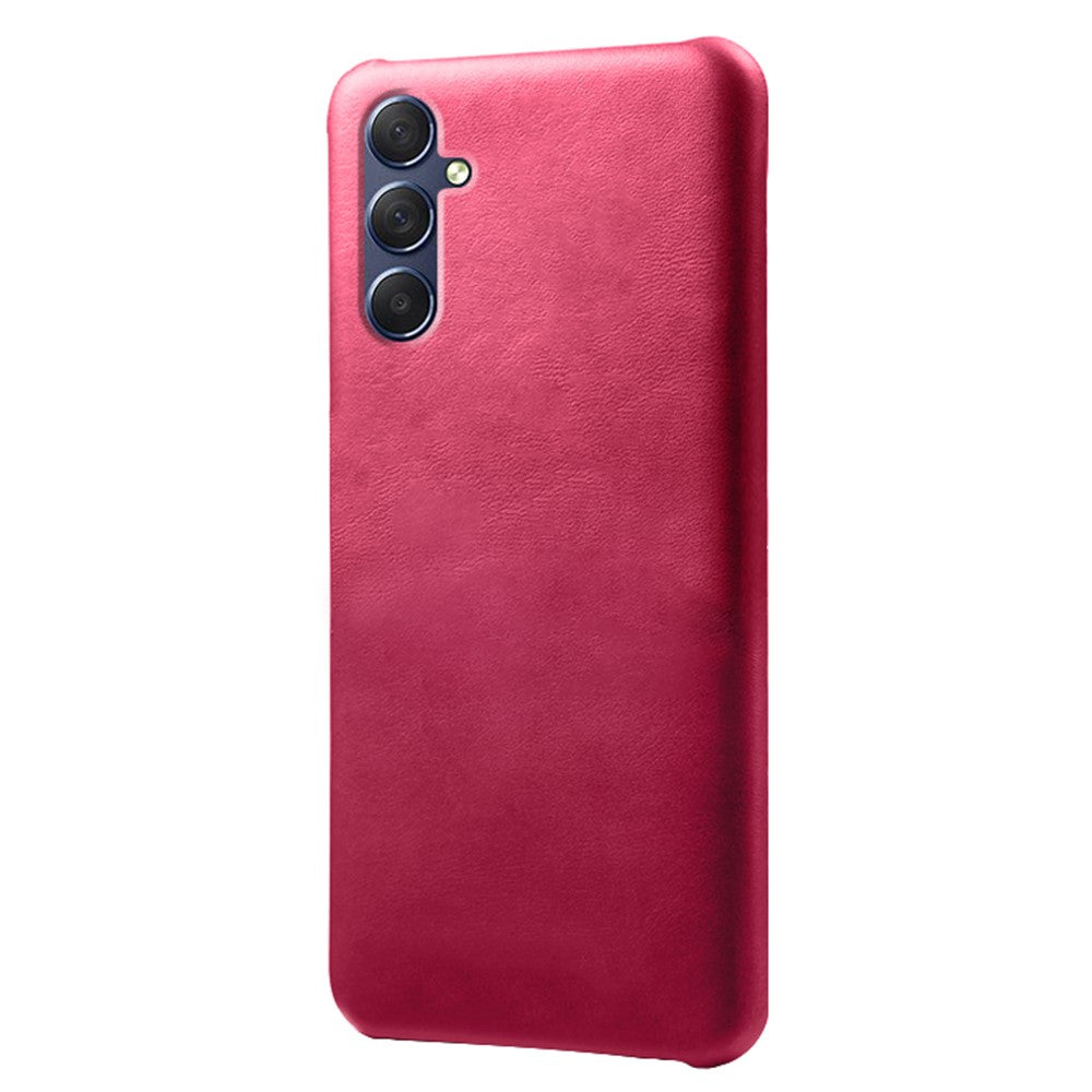 For Samsung Galaxy M54 5G / F54 5G Calf Texture Phone Case Shockproof PU Leather+PC Smartphone Cover - Rose