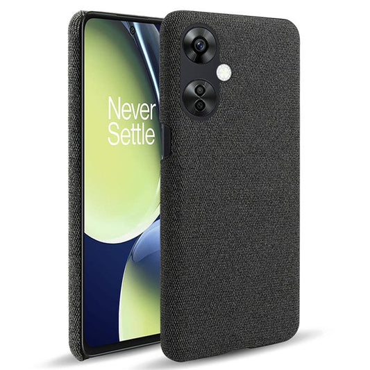 For OnePlus Nord CE3 5G / CE 3 Lite 5G / Nord N30 5G Shockproof Non-Slip Case Cloth+Hard PC Protective Phone Cover - Black