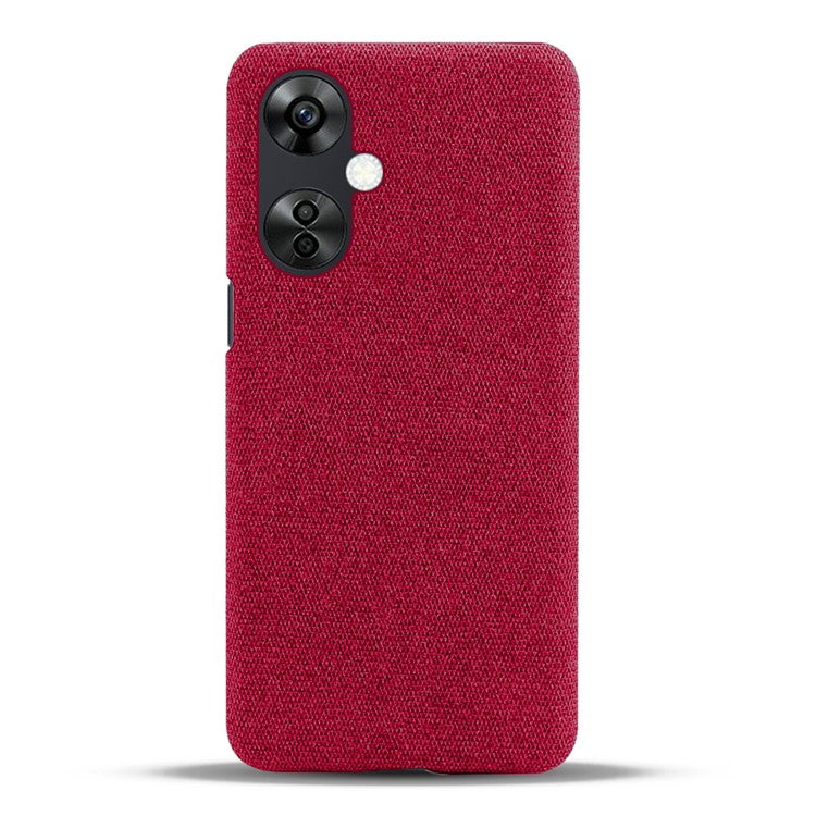 For OnePlus Nord CE3 5G / CE 3 Lite 5G / Nord N30 5G Shockproof Non-Slip Case Cloth+Hard PC Protective Phone Cover - Red