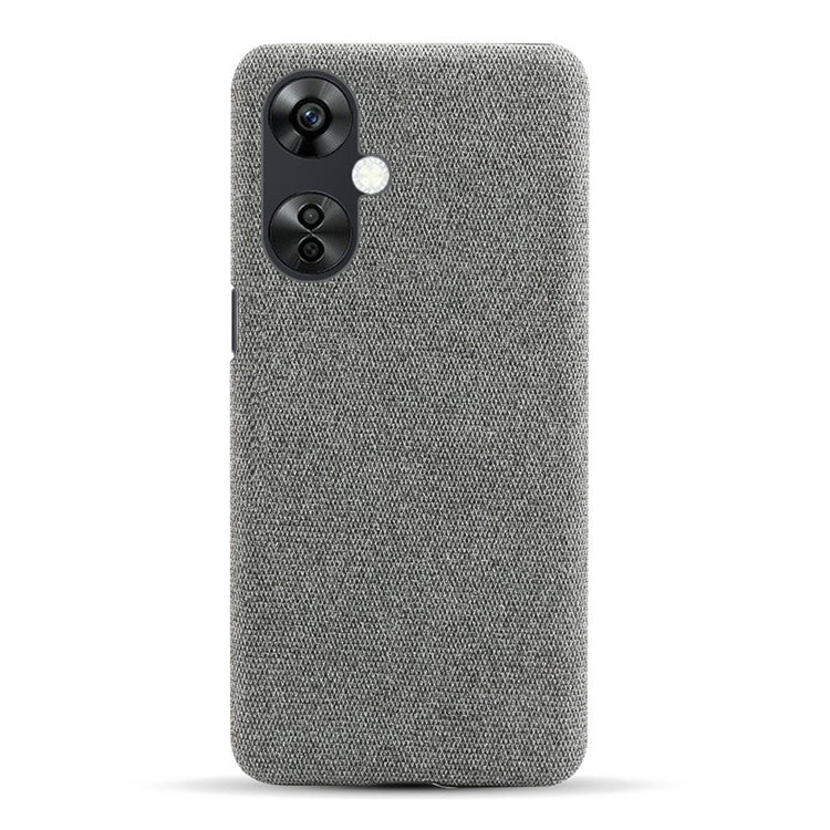 For OnePlus Nord CE3 5G / CE 3 Lite 5G / Nord N30 5G Shockproof Non-Slip Case Cloth+Hard PC Protective Phone Cover - Grey