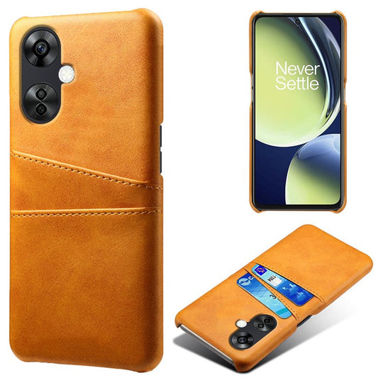 For OnePlus Nord CE3 5G / CE 3 Lite 5G / Nord N30 5G PU Leather Coated PC Case Cover Mobile Phone Shell with Dual Card Slots - Orange